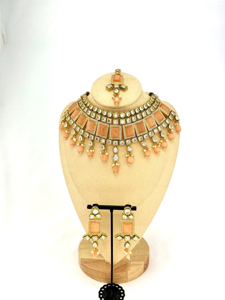 Indian Wedding Bollywood Jewellery Set Mahi Necklace Earrings