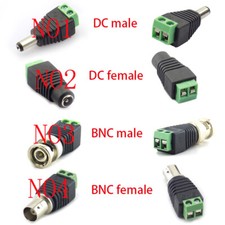 DC BNC Male Female Adapter Coax Video Plug Connector CCTV Camera Jack Cable