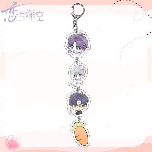 Love and Deepspace Anime Acrylic Keychain Bag Pendant Cosplay String Keyring - Picture 17 of 17