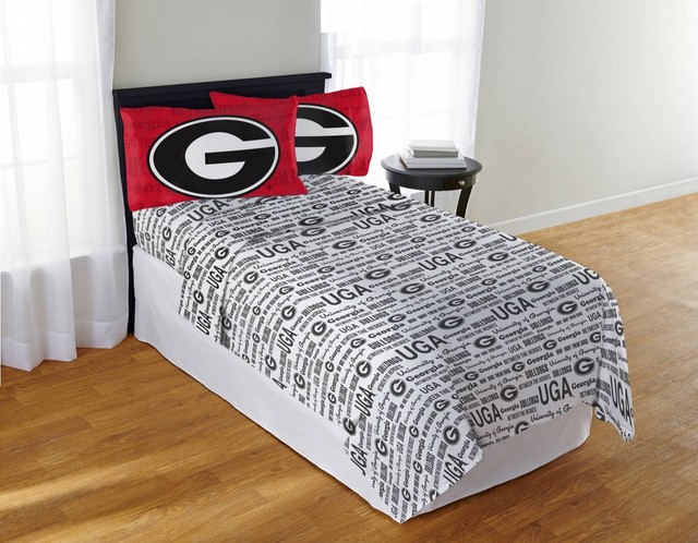 Ncaa University Of Georgia Bulldogs Twin Bed In A Bag Complete