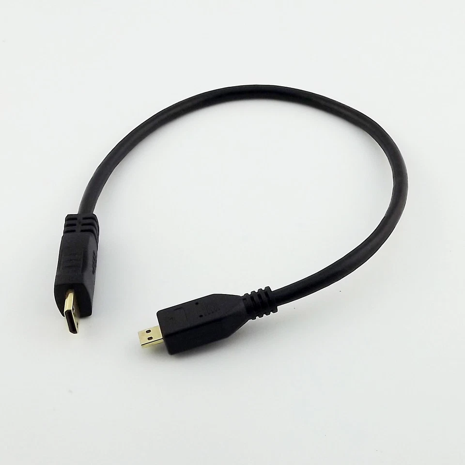 HDMI 1.4 Mini Male to Micro HDMI Type D Male Video Data Adaptor Cable 1080P 1FT - Image 3 of 4