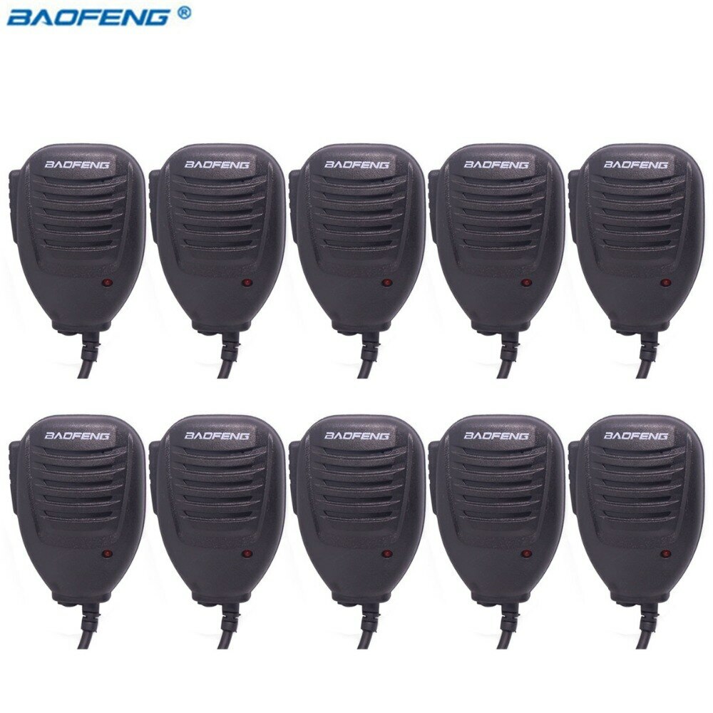 10pcs Original BaoFeng PTT Handheld Speaker Mic Microphone for Baofeng UV-5R B6