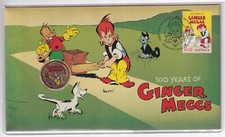 AUSTRALIAN PNC COVER: 2021 $1 100 YEARS OF GINGER MEGGS COLOURED COIN #M53