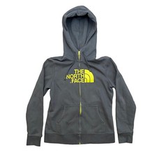 The North Face Women's Sz Medium Big Logo Gray Full Zip Hooded Sweatshirt