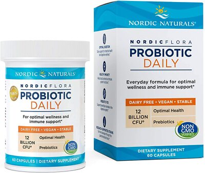 NORDIC NATURALS, NORDIC FLORA PROBIOTIC DAILY 12 Billion 60 Kapseln SUPER PREIS