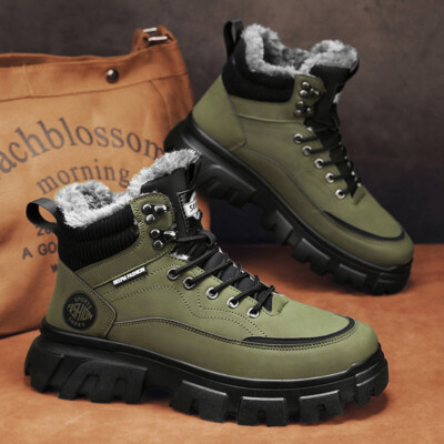 Herren Wasserdicht Winter Warm Schnee Stiefel Rutschfest