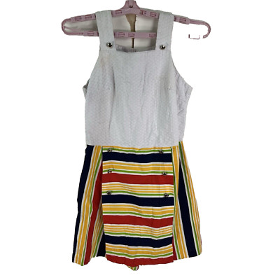 Vintage Beeline Fashions 60's Sleeveless Short Romper Womens Size S