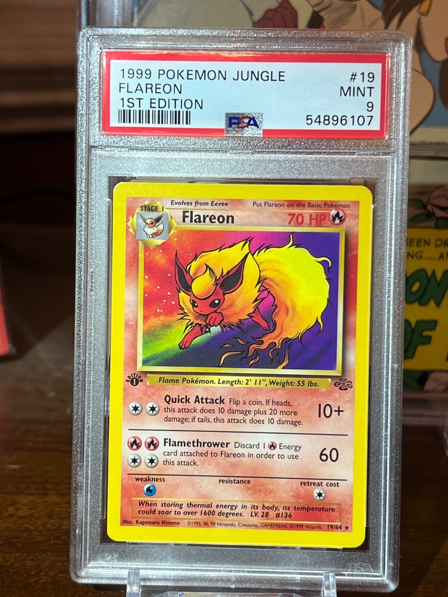 1999 Pokémon Jungle First Edition Flareon #19 - PSA 9 MINT