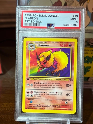 1999 Pokémon Jungle First Edition Flareon #19 - PSA 9  MINT