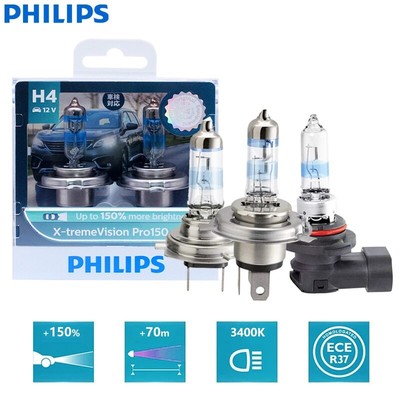 Philips X-tremeVision Pro150 H1 H4 H7 H11 HB3 HB4 HIR2 12V Halogen Car Headlight