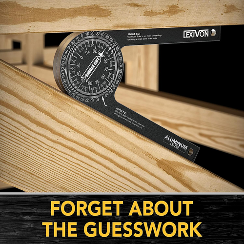 Aluminum Miter Saw Protractor | 7-Inch Rust Proof Angle Finder Featuring Precisi - Picture 7 of 12