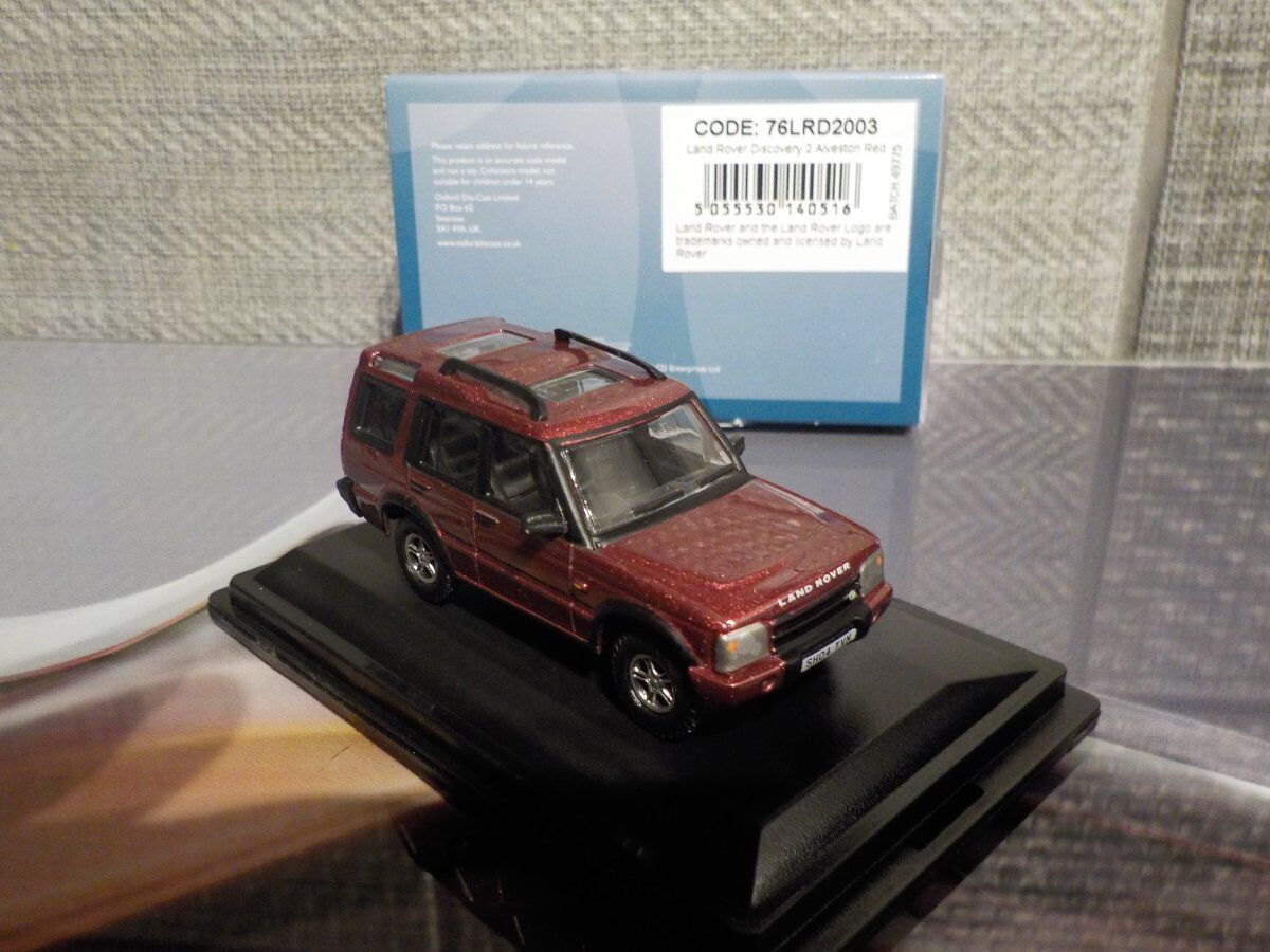 Oxford Diecast 1:76 Scale Land Rover Discovery 2 Model Car - Red