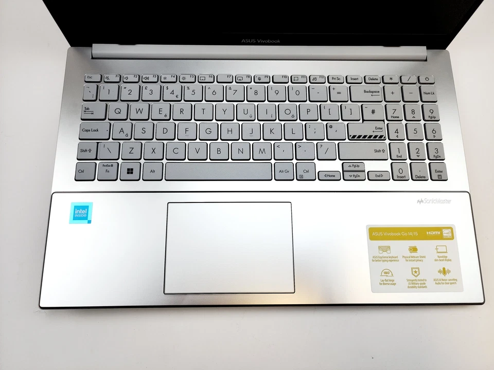 Asus Vivobook Go 15" Intel N100 0.8GHz 128GB UFS 4GB DDR4 E1504GA Silver Good - Image 4 of 4