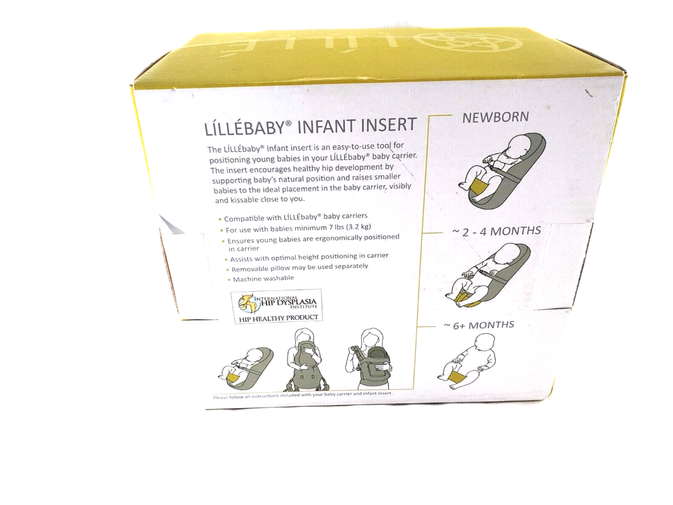 NOB Lille Infant Insert For LilleBaby Carrier Newborn from 7 Lbs Grey