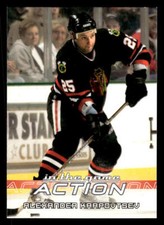 Alexander Karpovtsev 2003 In The Game Action #143   Chicago Blackhawks