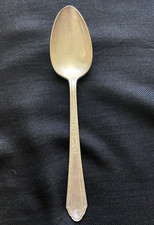 Holmes Edwards Inlaid Super Plate Romance Pattern Tablespoon Antique Ornate