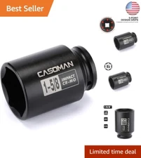 Corrosion-Resistant 1-5/8" Deep Impact Socket, 6-Point Design for Fasteners