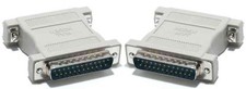 DB25 pin Male M Null Modem Nul/Cross Serial RS232 gender changer Adapter SHdis F