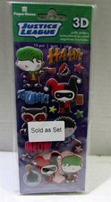 Paper House Productions Puffy Sticker, Justice League Chibi Villains, Lot of 3
