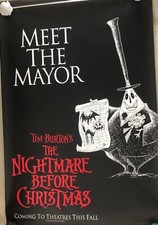 NIGHTMARE BEFORE CHRISTMAS BUS STOP POSTER/SUPER RARE!