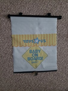 Vintage Safety First Baby On Board Toys R Us Window Shade