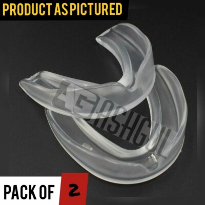 2 PCS Silicone Mouth Guard Night Teeth Clenching Grinding Sleep Dental Bite
