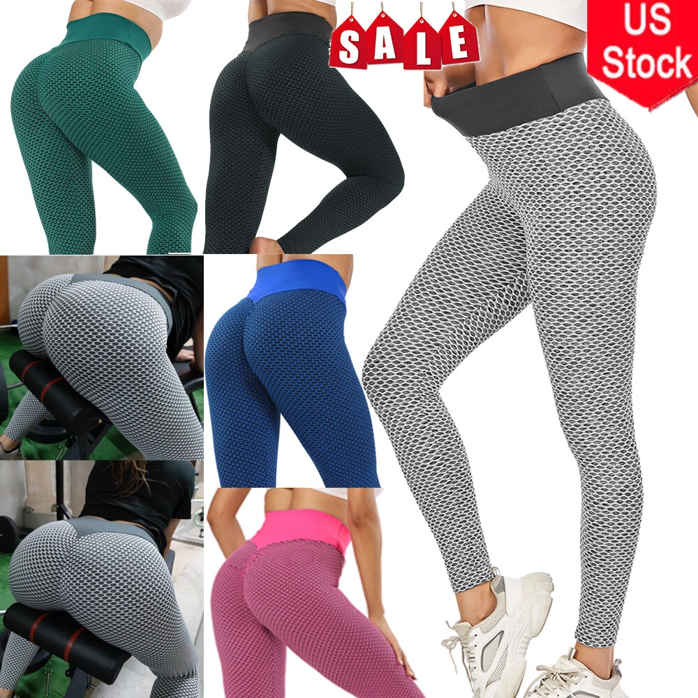 Women Long Leggings Yoga Pants High Waisted Stretch Butt Lift Workout S-2XL  USA