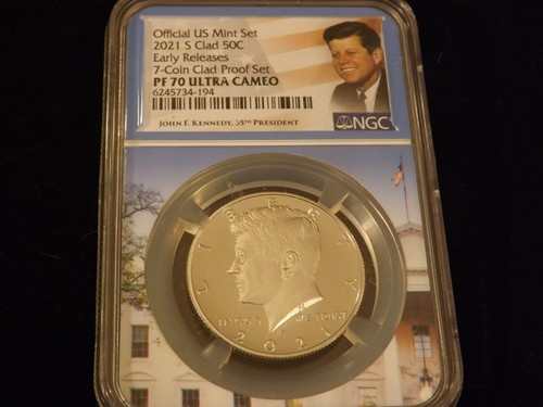 2021-S Half Dollar Early Releases Flag Label NGC PF 70