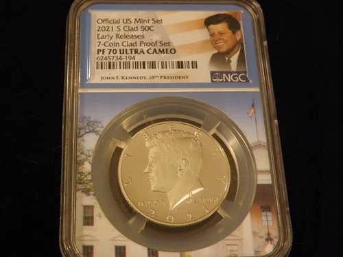 2021-S   Half Dollar      Early Releases    Flag Label           NGC   PF 70