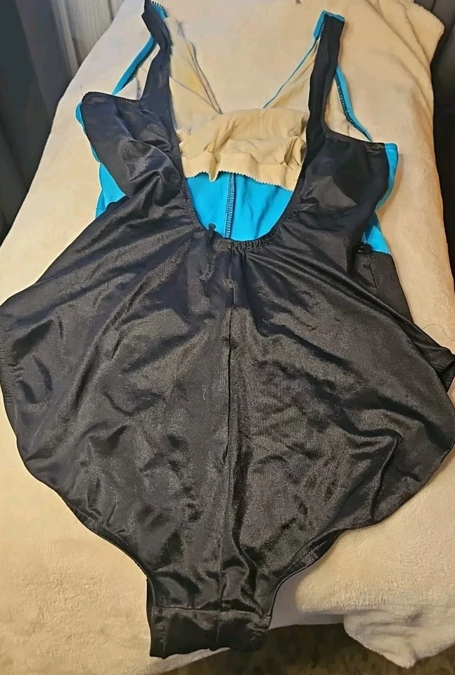 De colección. Bikini Playboy Playmate Negro Azul Una Pieza Talla 20/42, Retro Años 80/1990 Foto 2 de 4