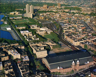1988 Vintage Print Lehman College Kingsbridge Armory New York City Aerial View