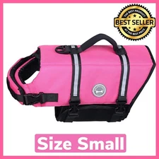 Vivaglory Ripstop Dog Life Vest Reflective & Adjustable Life Jacket Size Small