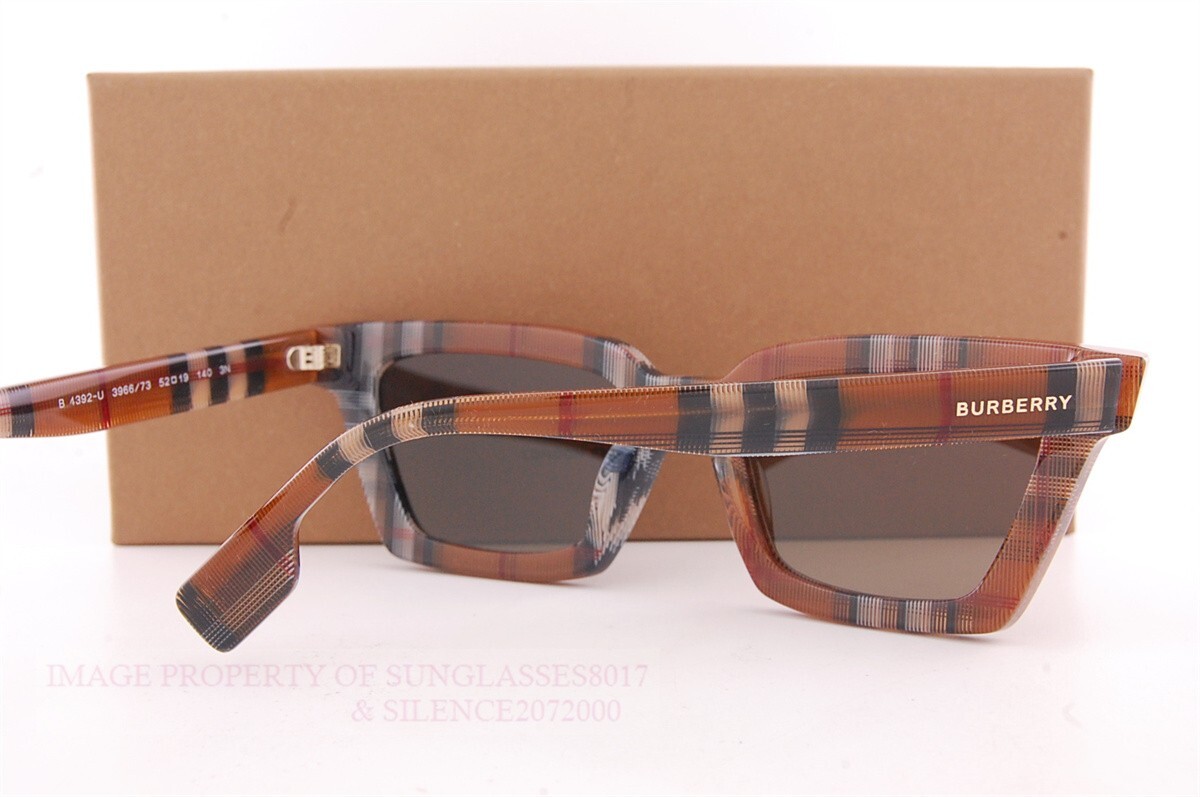 Brand New Burberry Sunglasses BE 4392U 396673 Check Brown/Dark 