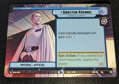 Star Wars Unlimited Director Krennic HYPERSPACE - SOR - Pack Fresh!!