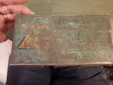 8S-vintage 7" tin SEXAUER system tool kit with contents-# 2 ball cock packing