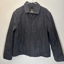 Old Navy Wool Jacket Coat Men  s Large L Zipper Gray