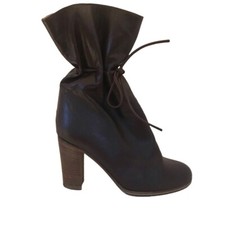 WOMEN'S VINTAGE CIRCA 1980'S CAMPIONE DARK BROWN HEELED BOOTS SZ 5.5