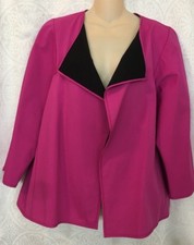 Lafayette 148 Jacket Fusha And Black Cotton Blend Size L