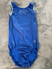 Gymnastics Leotard Adult Small Preowned AS Turquoise Blue Metallic Dreamlight