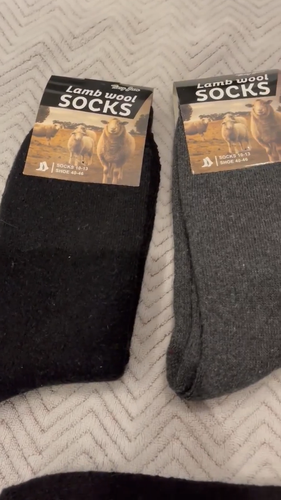 Warm Winter Socks Fur Thermal Sock Lamb Wool Merino Heated Sox s7-12 - Video 1 of 1