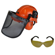 RocwooD Chainsaw Helmet With Ear Defenders And Mesh Visor Free Safety Glasses