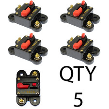 5 Circuit Breaker 140 Amp with gold plated terminals Manual Reset / Self Test