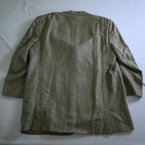 Bespoke 54R 46x32 Blue Gold Blanketweave Tweed Mens Jacket Pants Suit - Picture 7 of 12