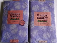 EASTER VINYL TABLECLOTHS  Assorted Sizes  EASTER EGGS  Purple