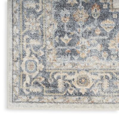 3M Grau Orientalisch Power Webstuhl Distressed Waschbar Teppich Läufer