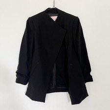 Chicos Black Label Architect Jacket Womens Size 6 Blazer Business Corporate