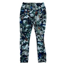 Free People FP Movement Guinevere Graphic Camo Leggings Zipper Pocket Sz S