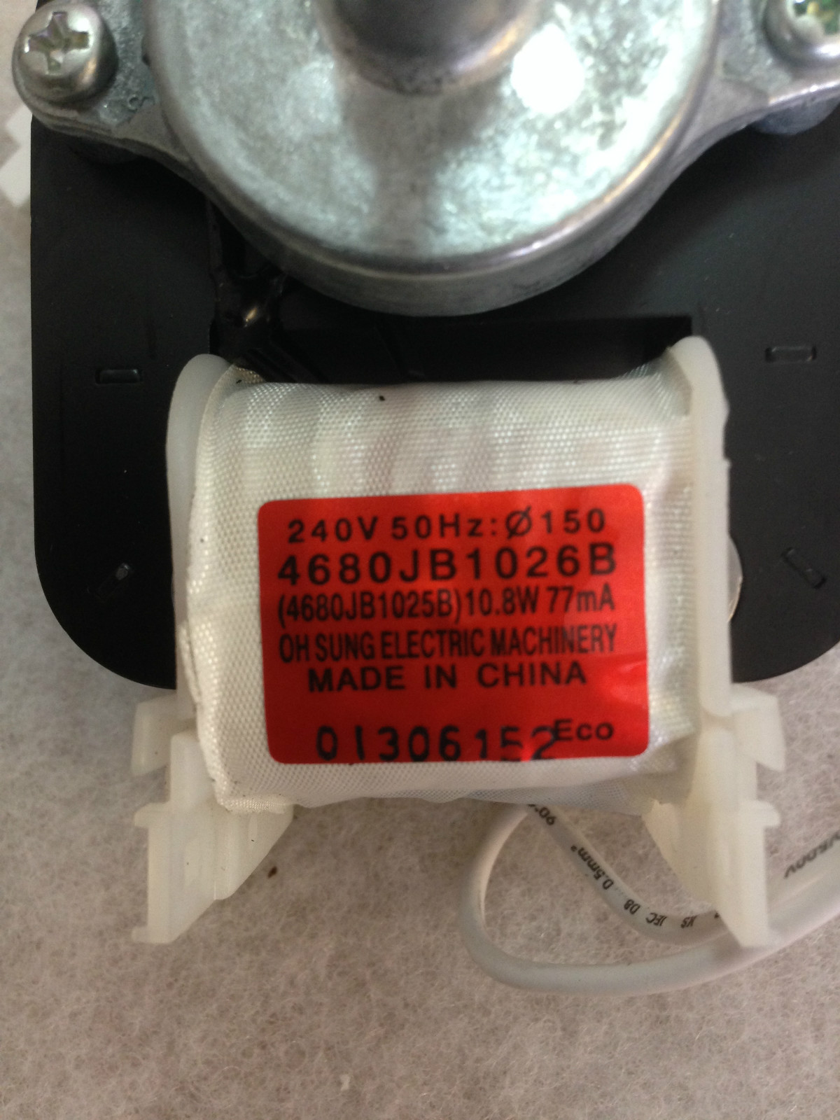 LG FRIDGE CONDENSER FAN MOTOR 4680JB1026B GRB197WV GRB207EC GRL207EQ