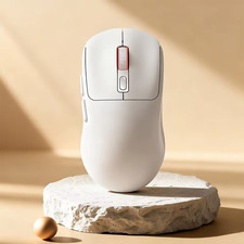 Tri-mode Wireless Mouse WHITE Rechargeable Battery Lightweight Wired/2.4G/BT