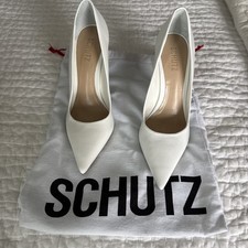 NWOB Schutz Lou High Stiletto Pump - White Leather Women s size 8